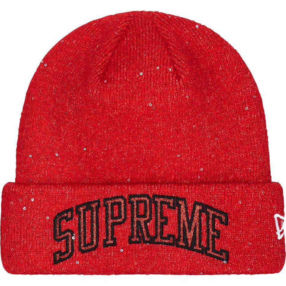 Sombreros Supreme New Era® Metallic Arc Beanie Rojas | Supreme 487UT